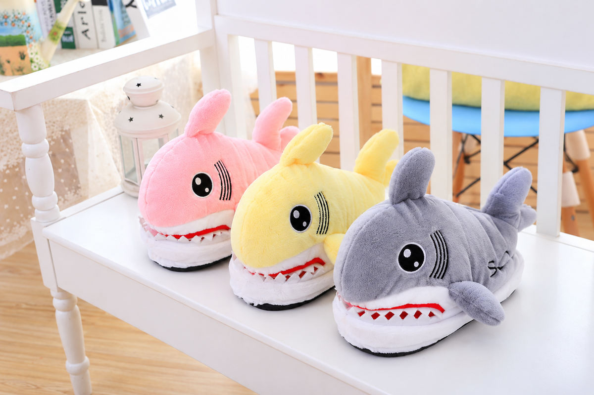 Cotton Shark Head Slippers